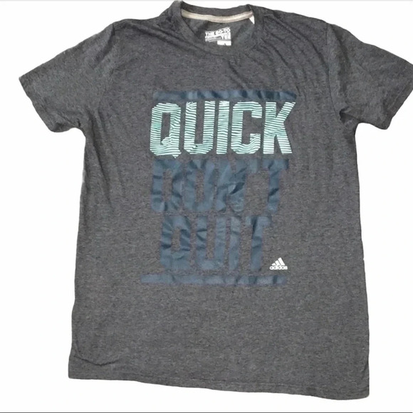 Adidas Men's Charcoal Gray Go-To Performance Tee - Picture 1 of 2